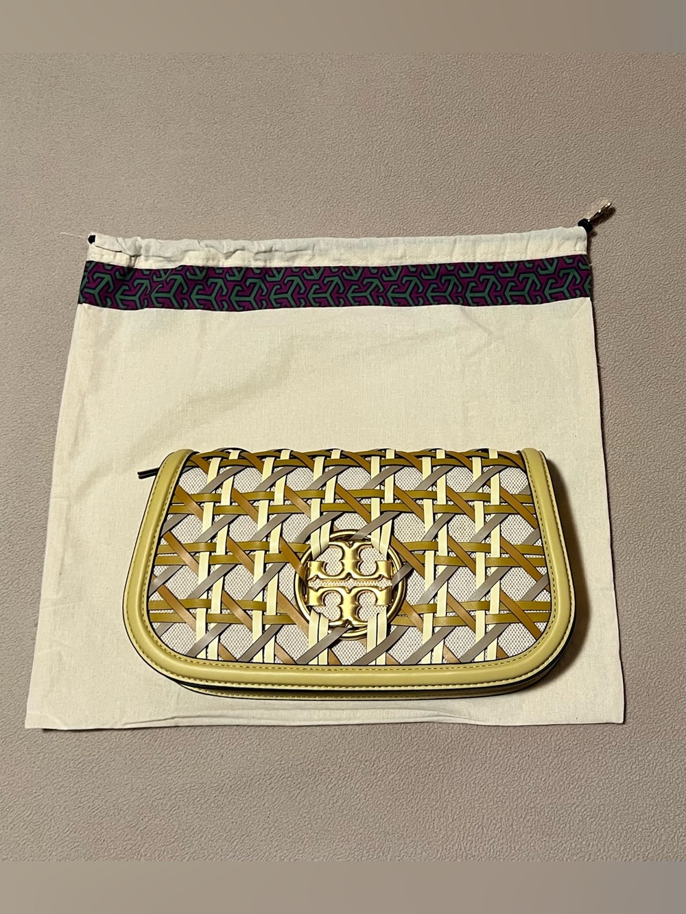 Tory Burch Basket-Weave Convertible Shoulder Bag